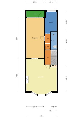 Floorplan - Aelbrechtskade 130, 3023 JG Rotterdam